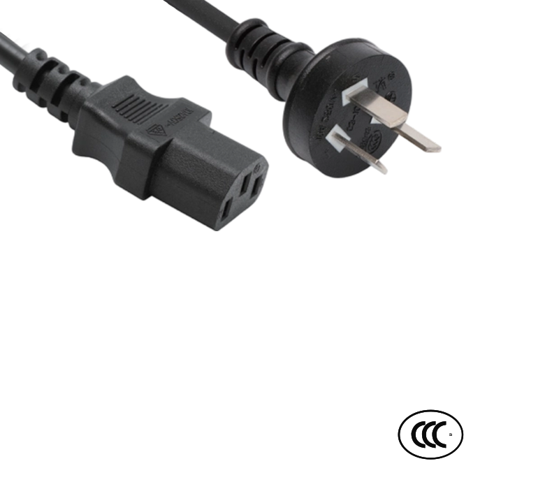 C3-10C+JT-ST3 10A 250V tříkolíková čínská standardní zástrčka s IEC konektorem C13