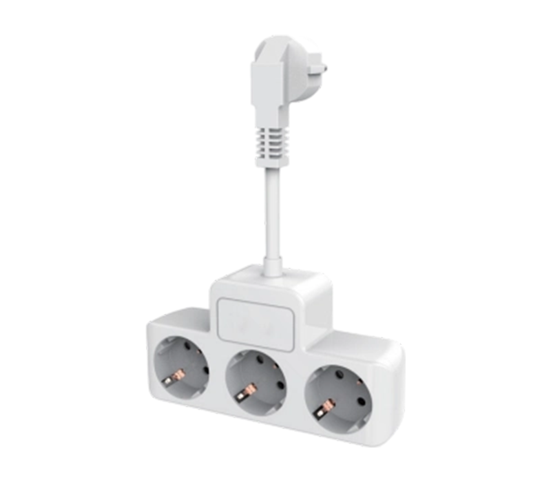 E12wired Power Strip se 3 zásuvkami v evropském stylu