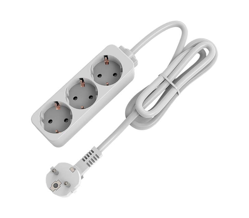 E09-3 Prodlužovací kabel evropského stylu se třemi zásuvkami